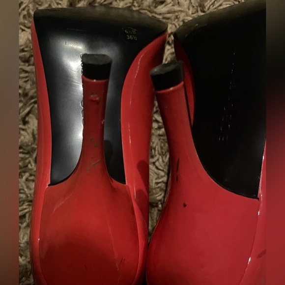 BCBGeneration High Heel Heels Stiletto Peep Toe Hot Pink Patent Leather 6.5 B - Picture 7 of 9